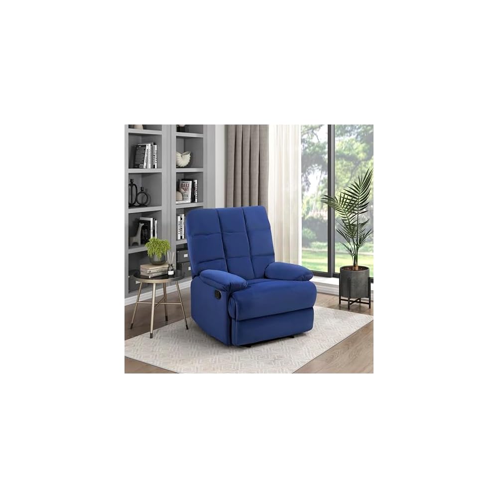 Lexicon Zélie Velvet Manual Reclining Chair, Light Gray