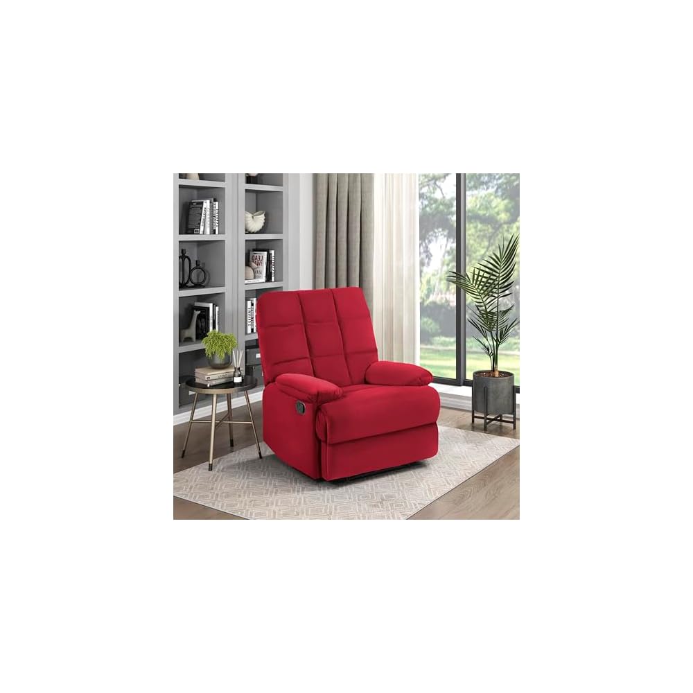 Lexicon Zélie Velvet Manual Reclining Chair, Light Gray