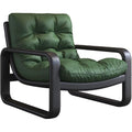 PU Leather Accent Chair Minimalist Modern Wrought Iron Armchair Metal Frame Mid-Century Ergonomic Chairs Single Lazy Sofa Lounge Chair Reading Leisure Beanbag Chairs for Living Room Bedroom Coffee