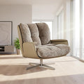 Modern Beige Armchair, Tufted Lounge Accent Chair for Living Room