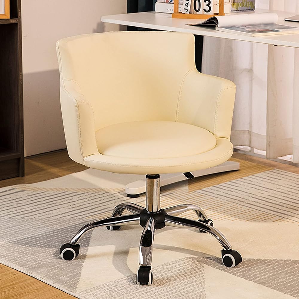 Comfortable Swivel Chair Swivel Office Chair, Ergonomic Computer Desk Chair, Height Adjustable Executive Task Chairs for Home Office Bedroom Adjust Rolling Chair